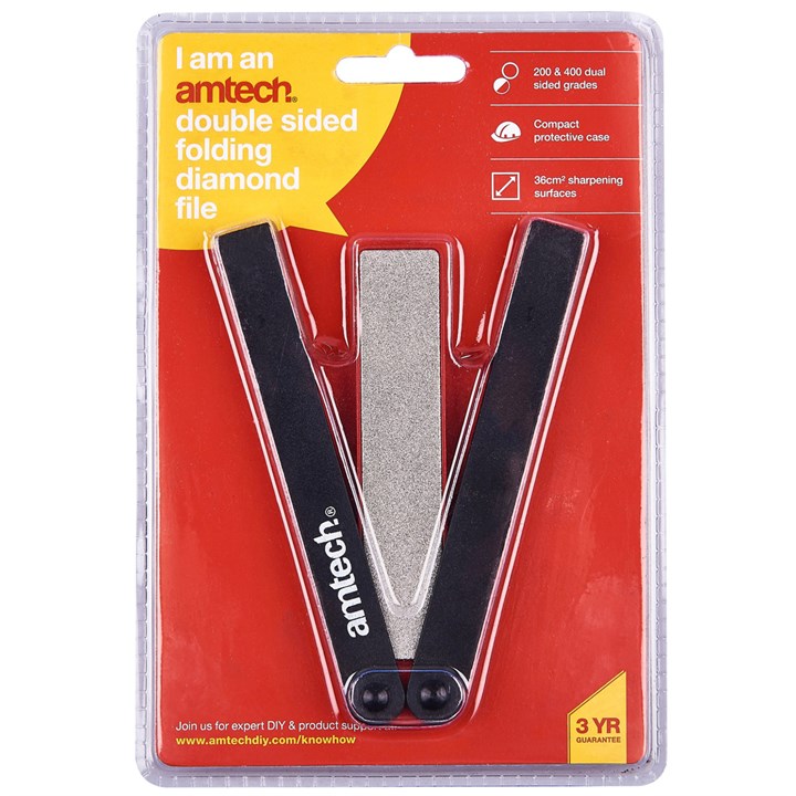 Amtech Double sided folding diamond file E2522