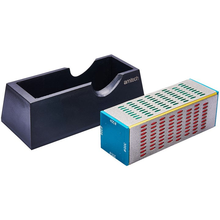 Amtech 4 Sided diamond sharpening block E2557