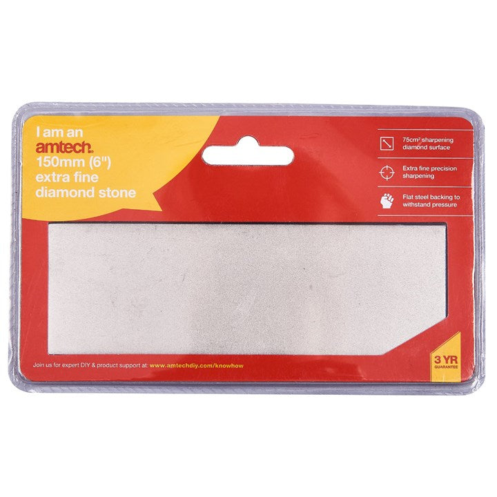 Amtech 150mm (6") Extra fine diamond sharpening stone E2560