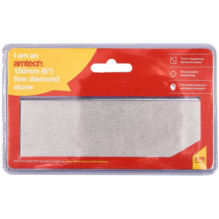 Amtech 150mm (6") Fine diamond sharpening stone E2570