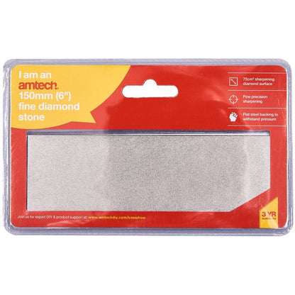 Amtech 150mm (6") Fine diamond sharpening stone E2570