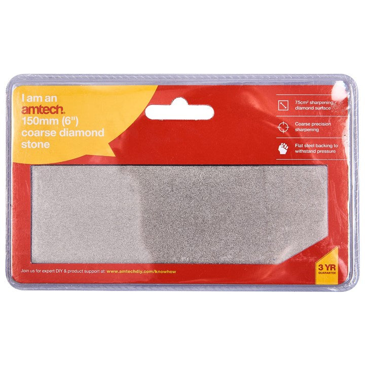 Amtech 150mm (6") Coarse diamond sharpening stone E2580