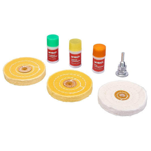 Amtech 3 Piece metal polishing set E2610