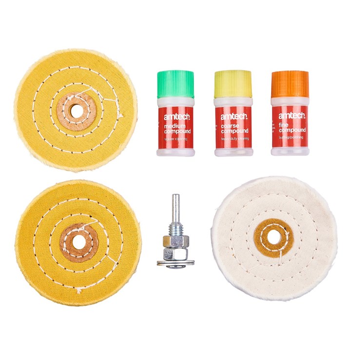 Amtech 3 Piece metal polishing set E2610