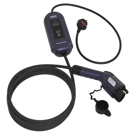 Sealey 10A Type 1 to UK 3-Pin Plug Portable EV Charger - 5m Cable EVPC1