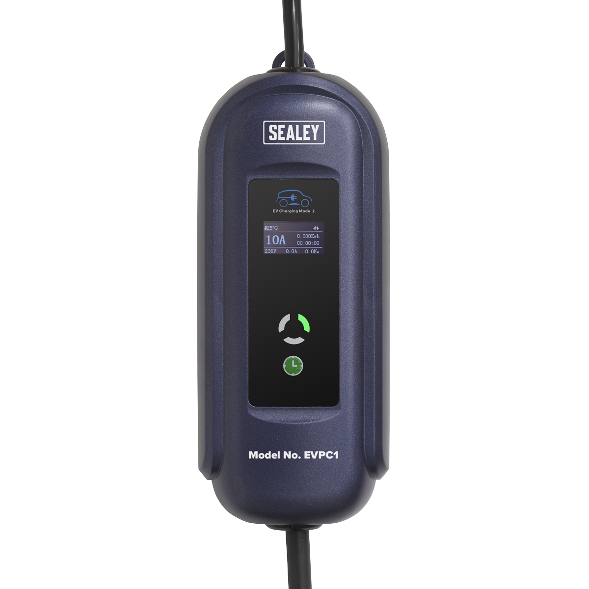 Sealey 10A Type 1 to UK 3-Pin Plug Portable EV Charger - 5m Cable EVPC1