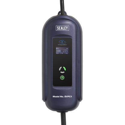Sealey 10A Type 1 to UK 3-Pin Plug Portable EV Charger - 5m Cable EVPC1