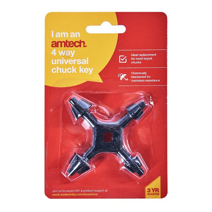Amtech 4-Way universal chuck key F0650