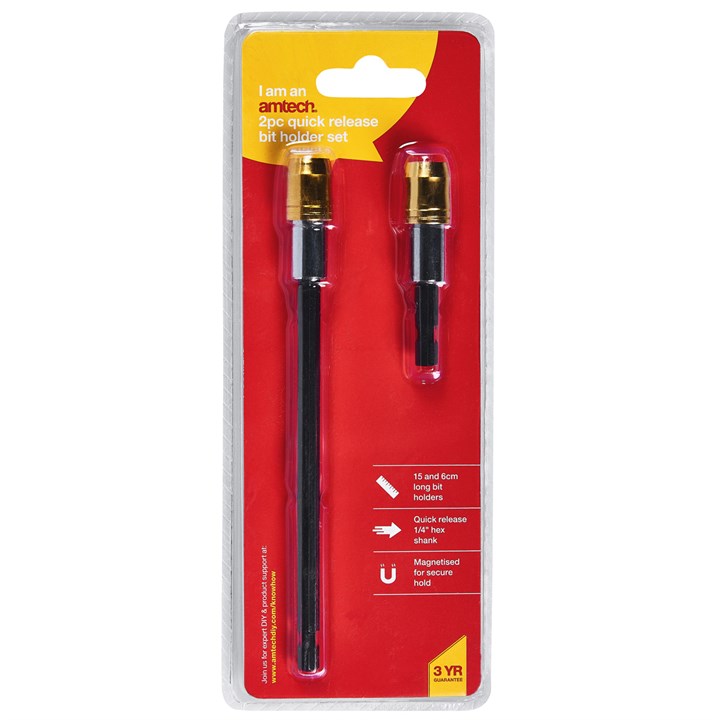 Amtech 2 Piece quick release bit holder set F0740