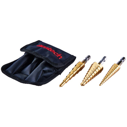 Amtech 3 Piece high speed steel step drill set F0785