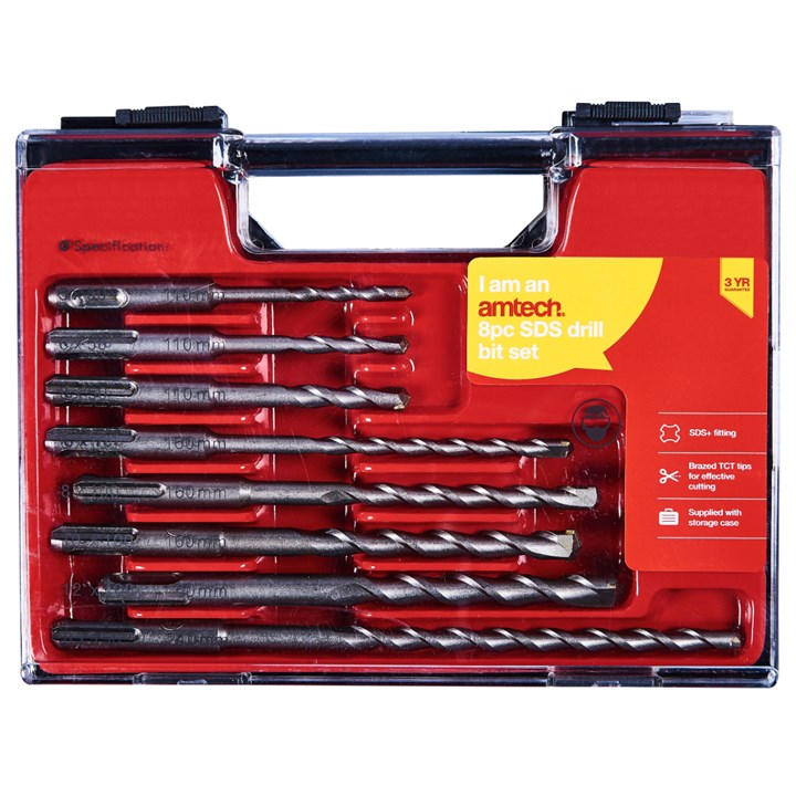 Amtech 8 Piece SDS drill bit set F0925