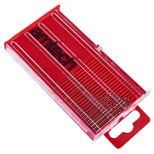 Amtech 20 Piece high speed steel (HSS) micro drill bits (0.3mm - 1.6mm) F0930