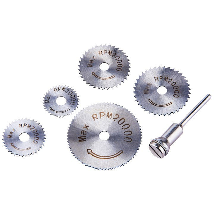 Amtech 6 Piece high speed steel (HSS) saw disc set F0978