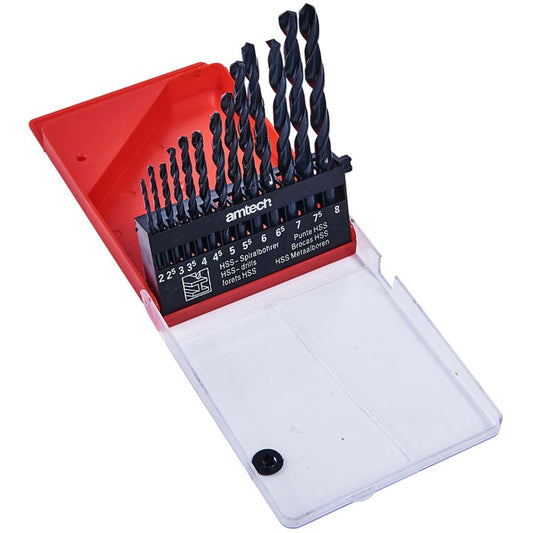 Amtech 13 Piece high speed steel (HSS) drill set - large F1100