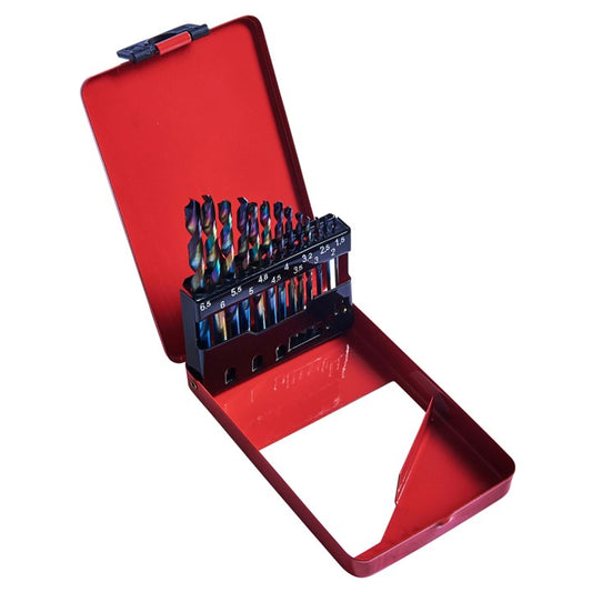 Amtech 13 Piece Titanium coated high speed steel (HSS) drill bit set F1122