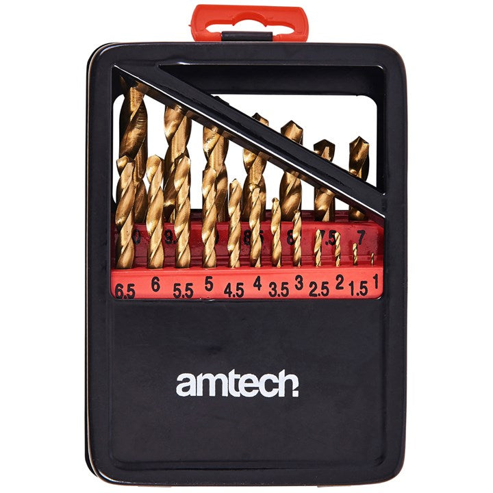 Amtech 19 Piece titanium coated drill bit set F1140