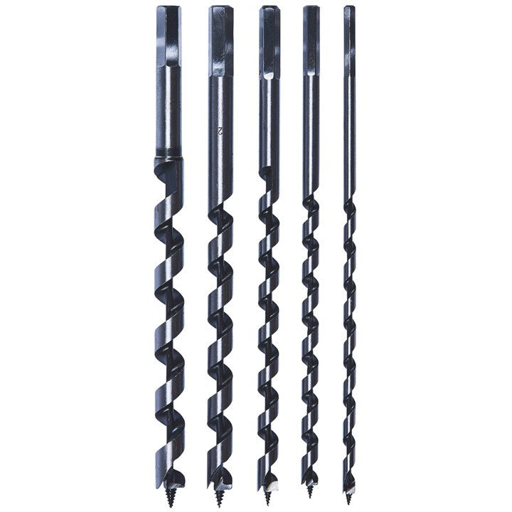 Amtech 5 Piece auger drill bit set (230mm length) F1350