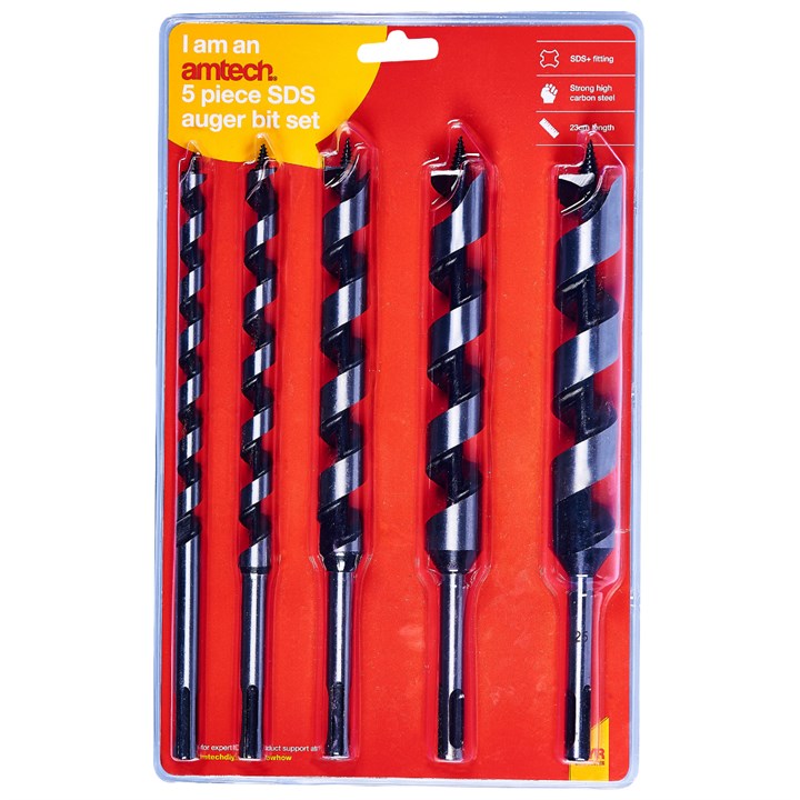 Amtech 5 Piece SDS auger drill bit set (230mm length) F1375