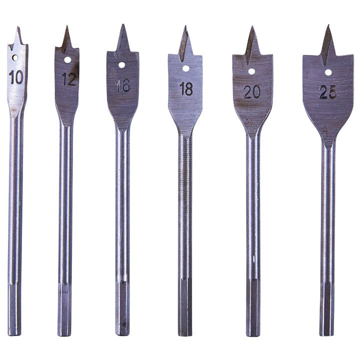 Amtech 6 Piece metric flat wood bit set F1400