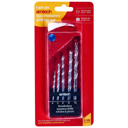 Amtech 5 Piece masonry drill bit set F1700