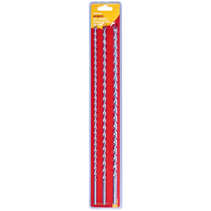 Amtech 3 Piece 400mm masonry drill bit set F2800