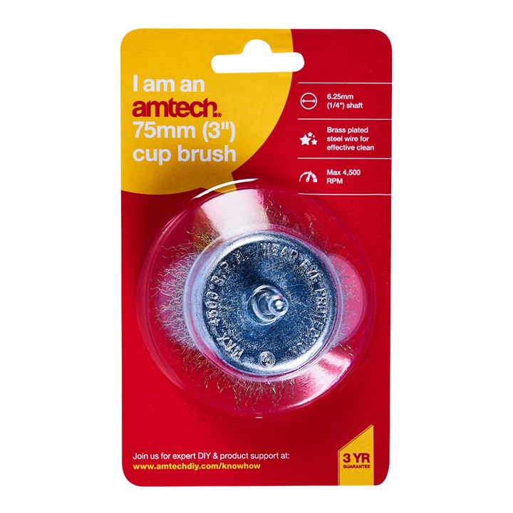 Amtech 75mm (3") Cup brush F3200