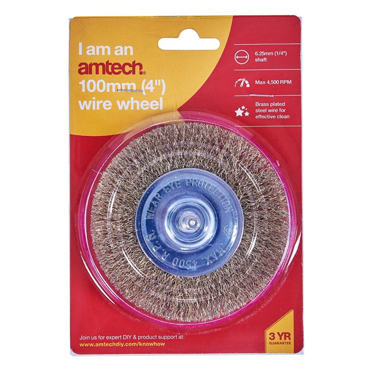 Amtech 100mm (4") Wire wheel F3300