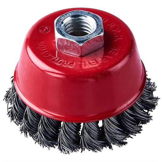Amtech 80mm (3") Twist knot wire cup brush F3360