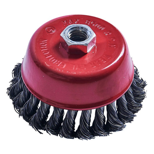 Amtech 100mm (4") Twist knot wire cup brush F3362