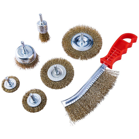 Amtech 7 Piece wire brush set F3610