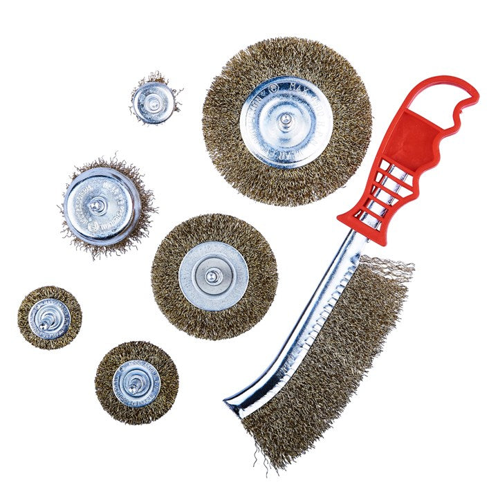 Amtech 7 Piece wire brush set F3610