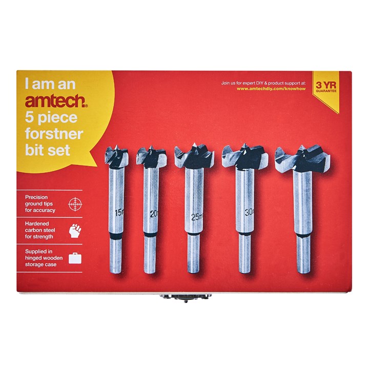 Amtech 5 Piece Forstner bit set F3800