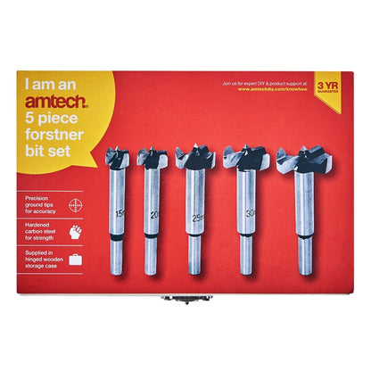 Amtech 5 Piece Forstner bit set F3800