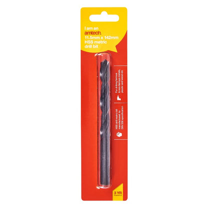 Amtech High speed steel (HSS) metric drill bit (11.5mm x 142mm) F5024