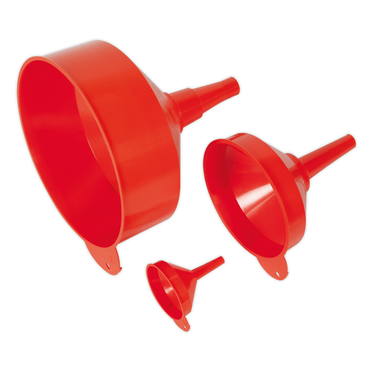 Sealey 3pc Fixed Spout Funnel Set F98