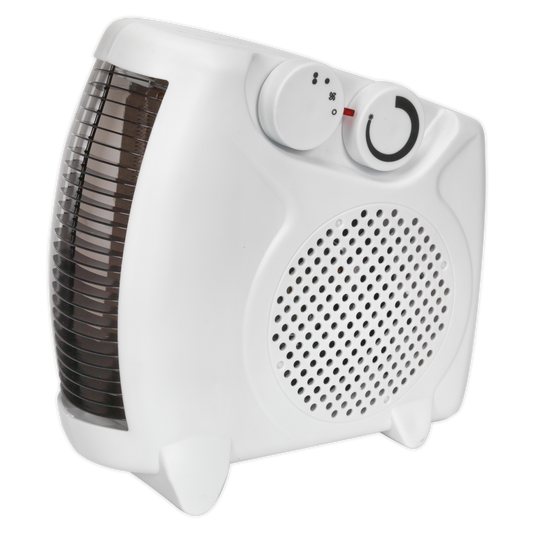 Sealey 2000W Fan Heater - 2 Heat Settings & Thermostat FH2010