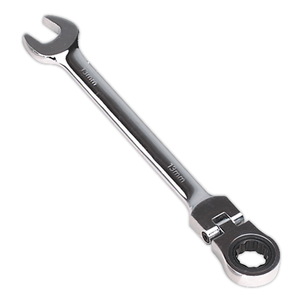 Sealey 13mm Flexi-Head Ratchet Combination Spanner FHRCW13