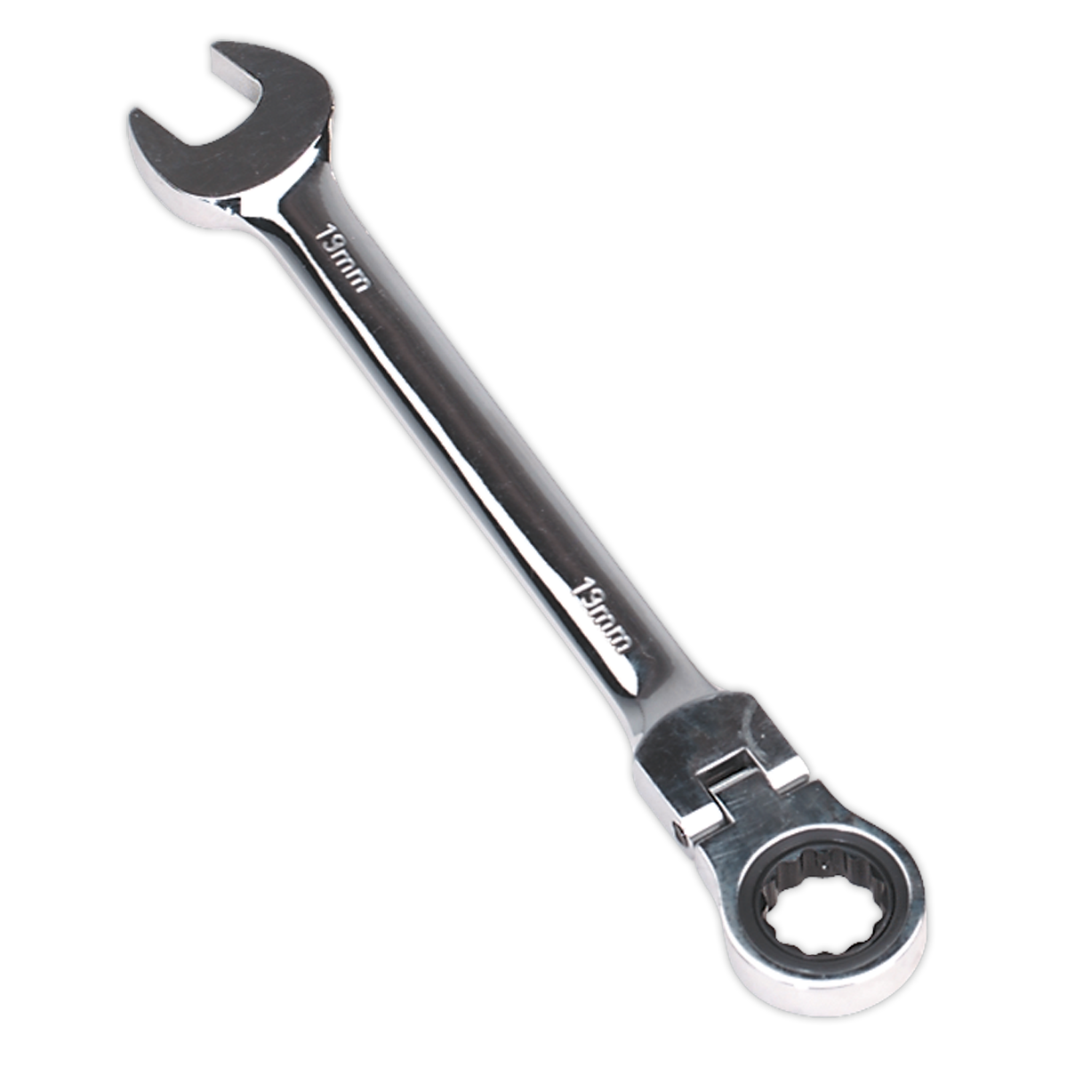 Sealey 19mm Flexi-Head Ratchet Combination Spanner FHRCW19