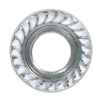 Sealey Zinc Plated Serrated Flange Nut DIN 6923 - M10 - Pack of 100 FN10