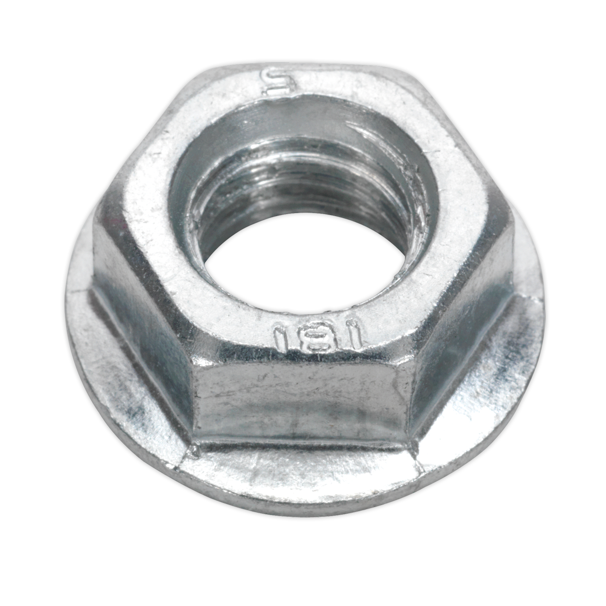 Sealey Zinc Plated Serrated Flange Nut DIN 6923 - M12 - Pack of 50 FN12