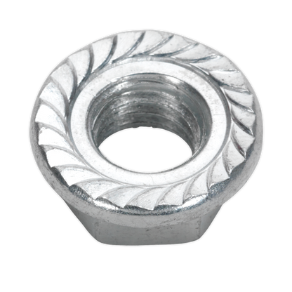 Sealey Zinc Plated Serrated Flange Nut DIN 6923 - M12 - Pack of 50 FN12