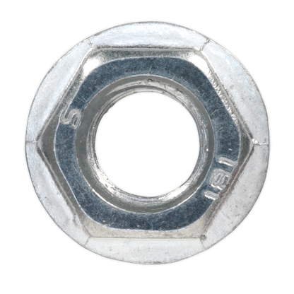 Sealey Zinc Plated Serrated Flange Nut DIN 6923 - M12 - Pack of 50 FN12