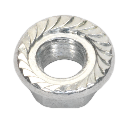 Sealey Zinc Plated Serrated Flange Nut DIN 6923 - M5 - Pack of 100 FN5