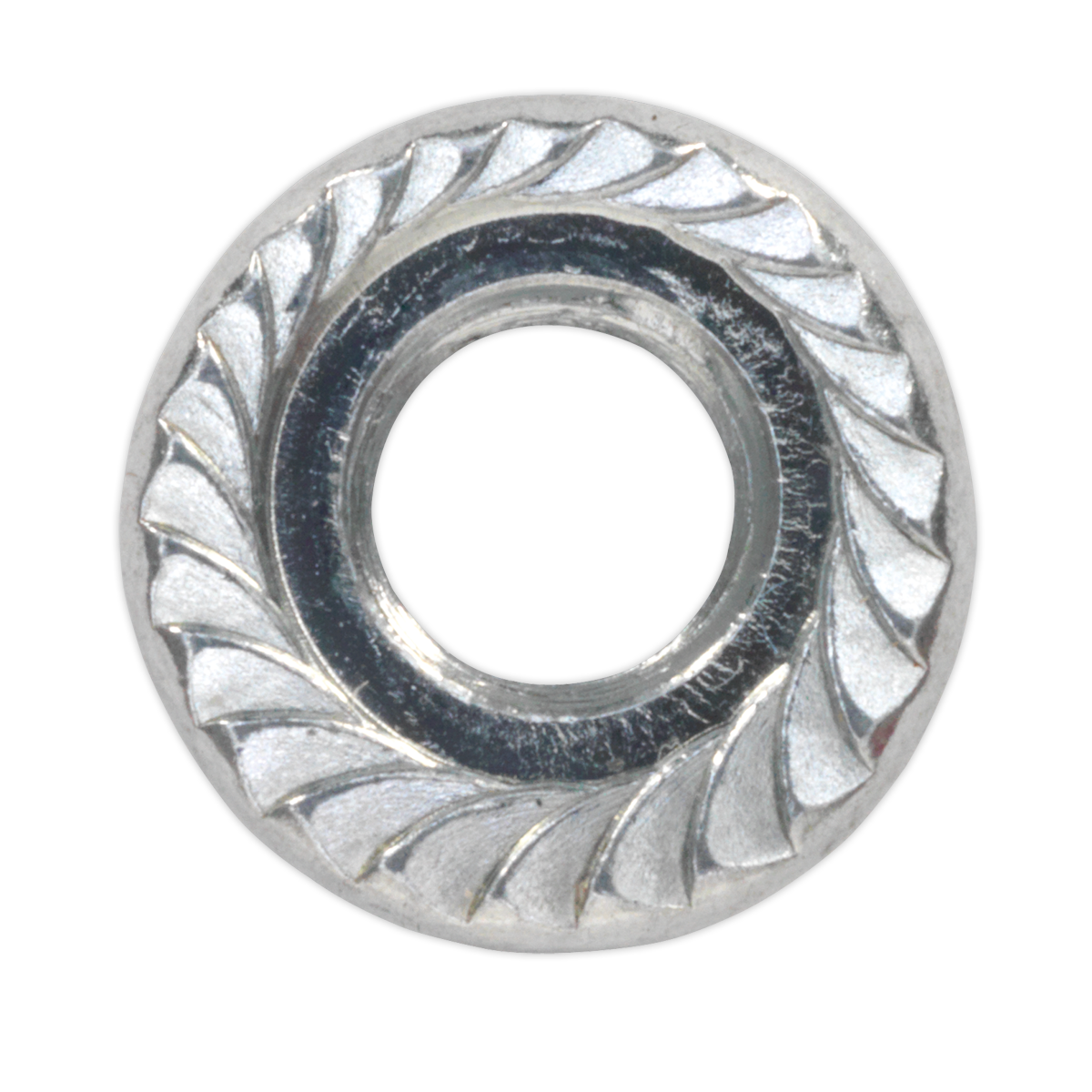 Sealey Zinc Plated Serrated Flange Nut DIN 6923 - M5 - Pack of 100 FN5