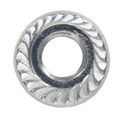Sealey Zinc Plated Serrated Flange Nut DIN 6923 - M5 - Pack of 100 FN5