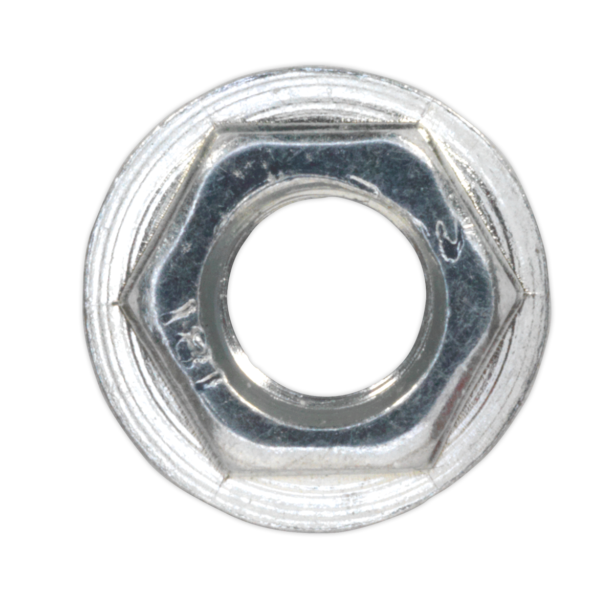 Sealey Zinc Plated Serrated Flange Nut DIN 6923 - M5 - Pack of 100 FN5
