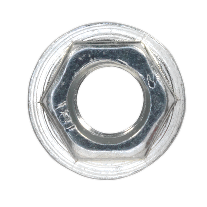 Sealey Zinc Plated Serrated Flange Nut DIN 6923 - M5 - Pack of 100 FN5