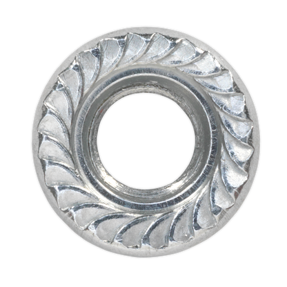 Sealey Zinc Plated Serrated Flange Nut DIN 6923 - M8 - Pack of 100 FN8
