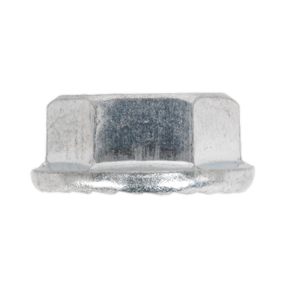 Sealey Zinc Plated Serrated Flange Nut DIN 6923 - M6 - Pack of 100 FN6