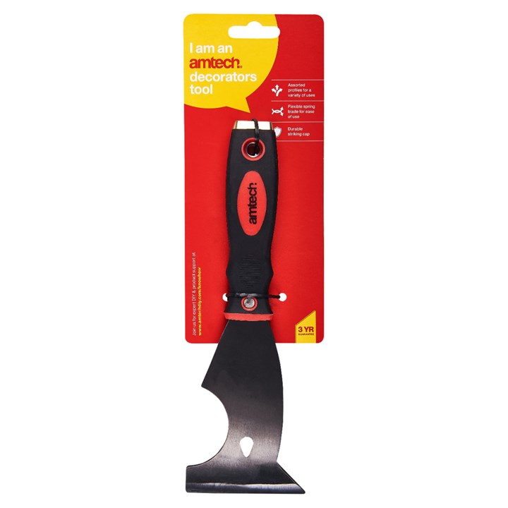 Amtech 6-in-1 scraper with soft grip handle G0642